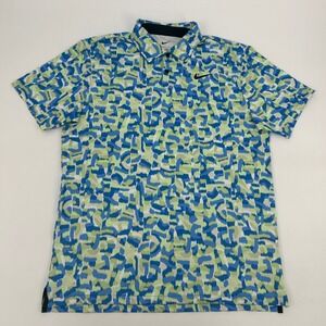 Nike Dri-FIT Golf Polo Shirt Men's Medium White‎ Confetti Print NEW